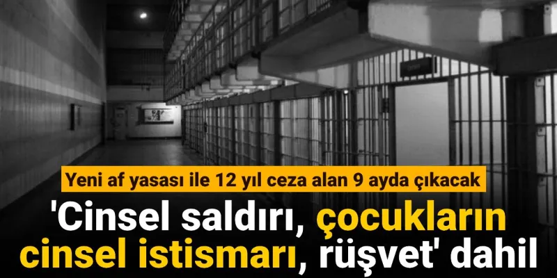 Af Yasası Şoku! 12 Yıl Cezalı Suçlular 9 Ayda mı Çıkacak?