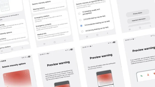Samsung, One UI 8 ile deprem uyarı altyapısını da geliştiriyor