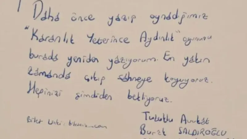 Tutuklu Avukat'tan Müjde! Yeni Tiyatro Oyunu Sahneleniyor!