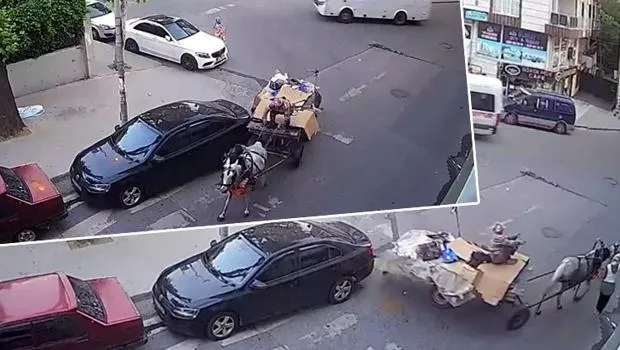 Yer Esenyurt! At arabası ile otomobile çarpıp kaçtı